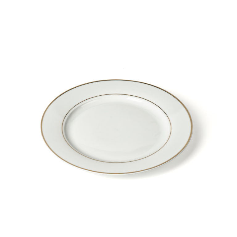 Assiette ronde liseré or 27 cm