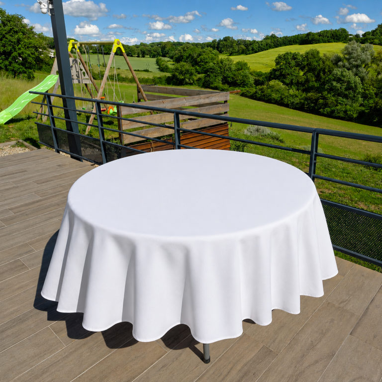 Table ronde 10 pers. 180cm sans nappe incluse